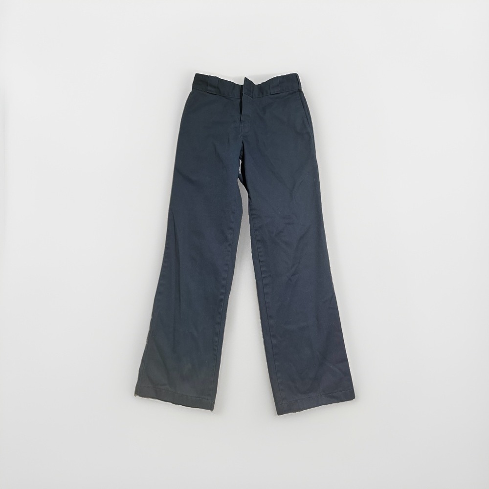 dickies 874 original fit, zip clasp fly, blue work pants. chinos, men's 28x29